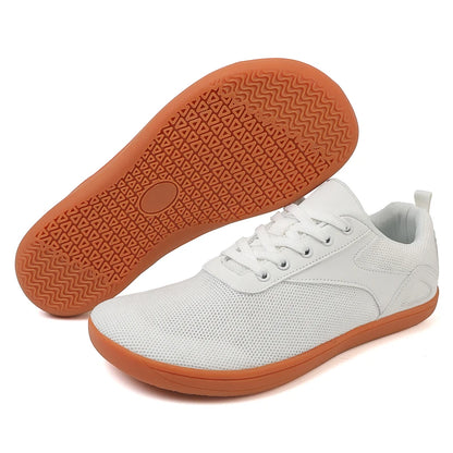 Wide-Toe Barefoot Walking Shoes – Breathable Mesh Casual Sneakers for Men