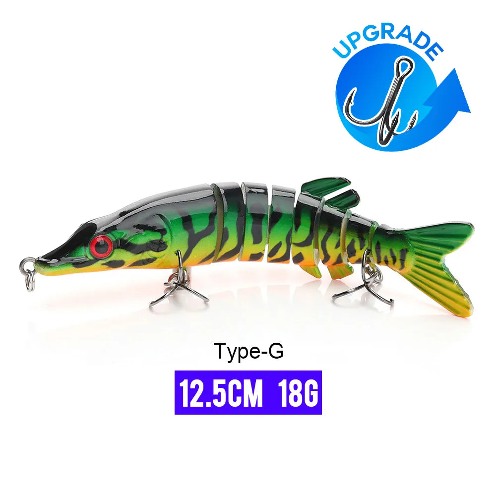 MGS 10/14cm Sinking Wobblers Fishing Lures Jointed Crankbait Swimbait 8 Segment Hard Artificial Bait For Fishing Tackle Lure - Man Gifts Shop