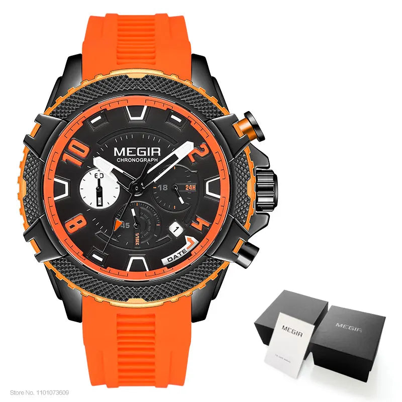 Original MEGIR Heavy Duty Chronograph Quartz Fashion Watch - Man Gifts Shop