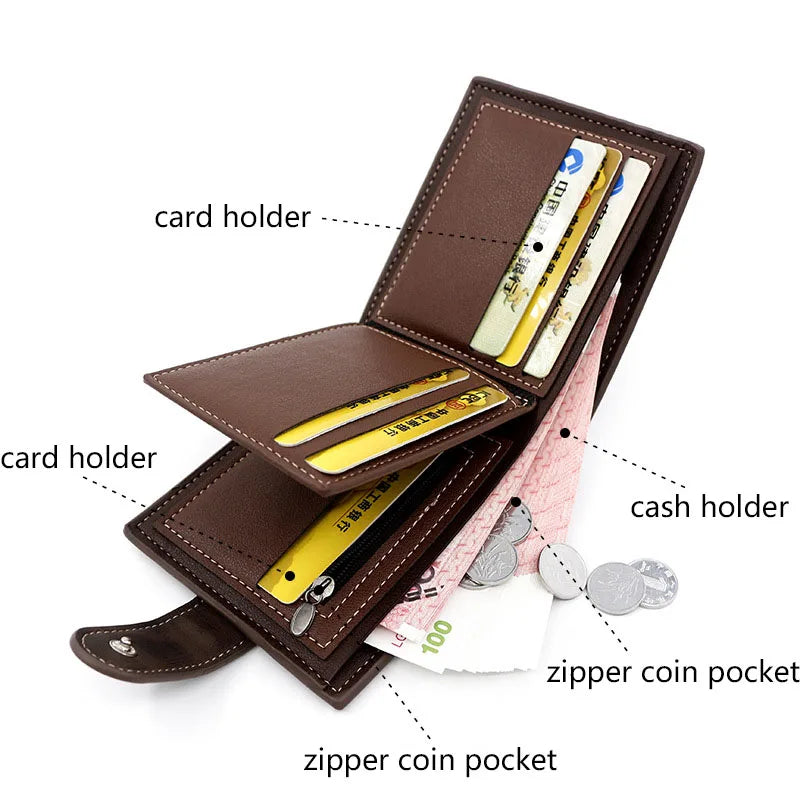 New Slim Card Holder Wallet: Quality PU Leather - Man Gifts Shop