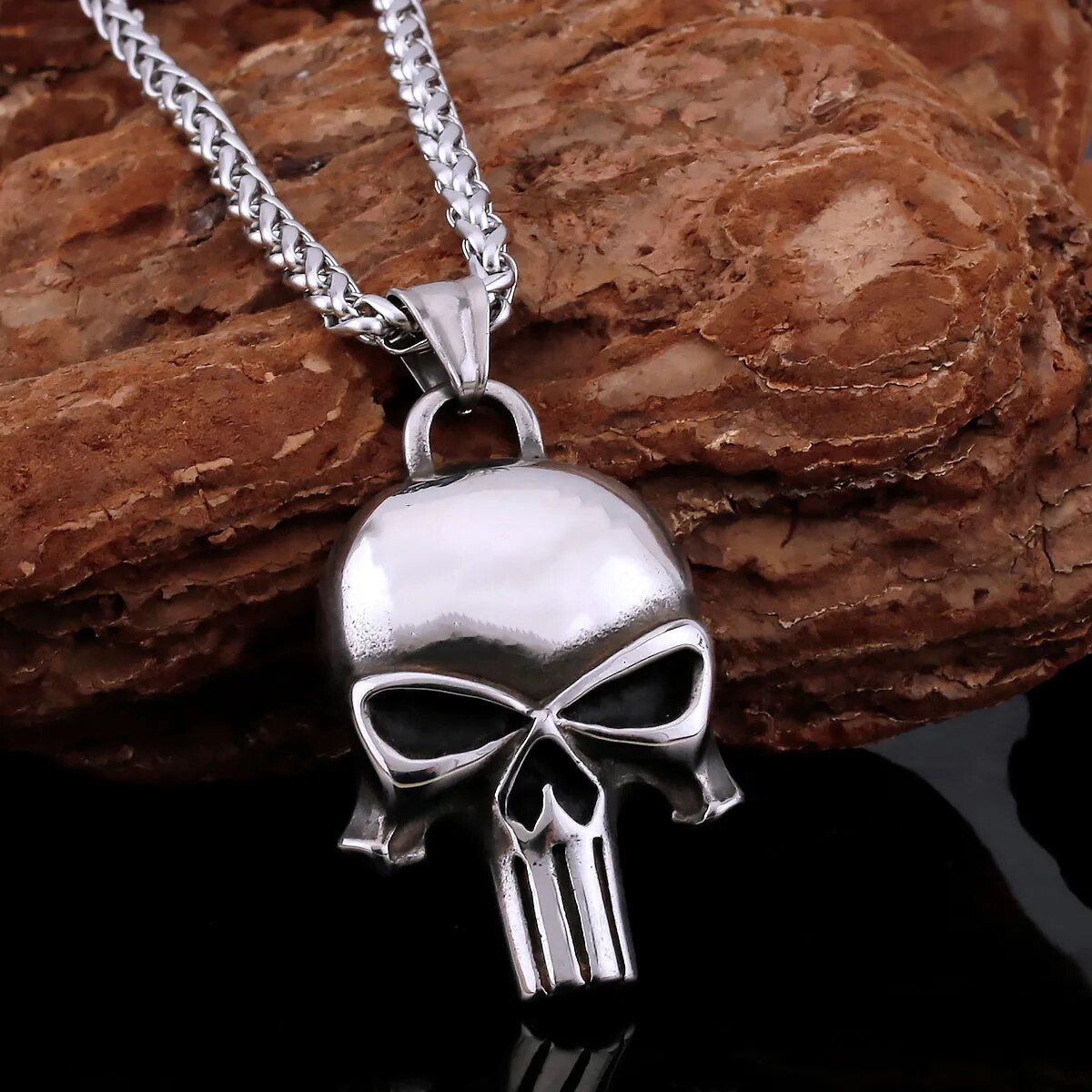 MGS Creative 316L Stainless Steel Ghost Skull Necklace - Man Gifts Shop