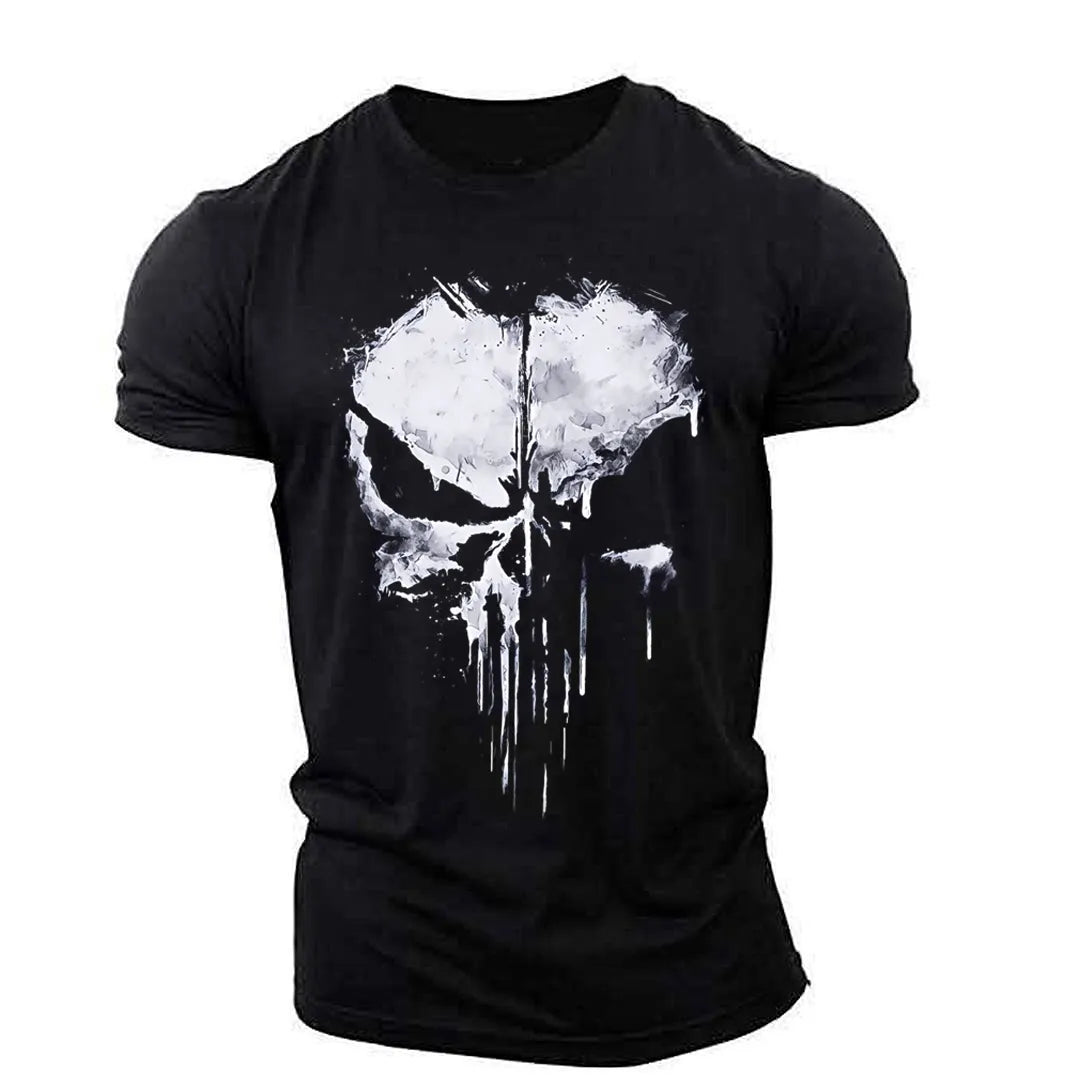 MGS Powerful Punisher 3D Printed Men's Tee: Unleash Confidence! - Man Gifts Shop