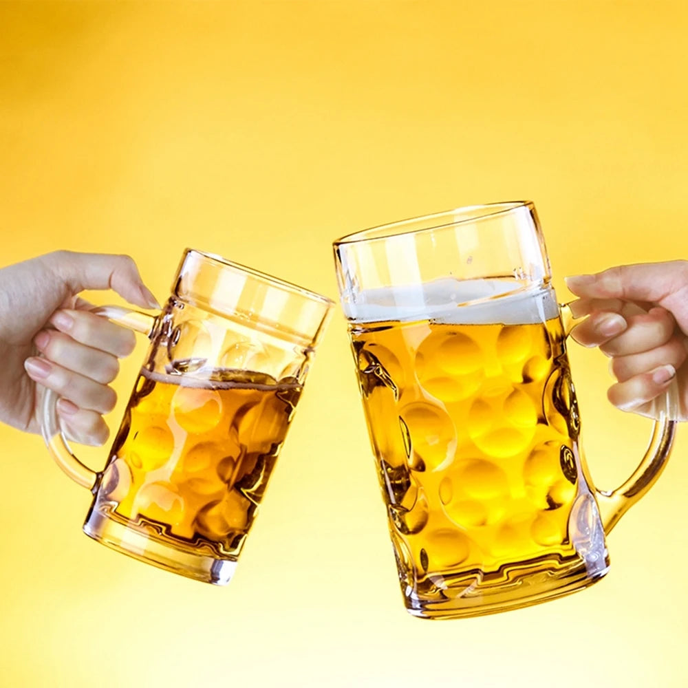 20 - 40oz (600-1200ML) Thick Glass High-capacity Transparent Beer Mug