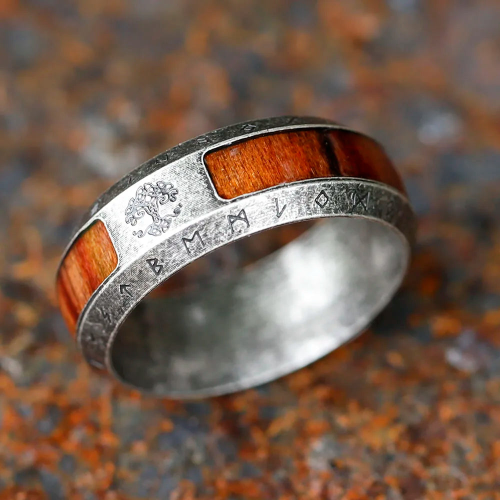 Embrace Timeless Majesty: Vintage Stainless Steel Viking Tree of Life Ring - A Unique Amulet for Men, a Gift of Personality with Free Shipping! - Man Gifts Shop