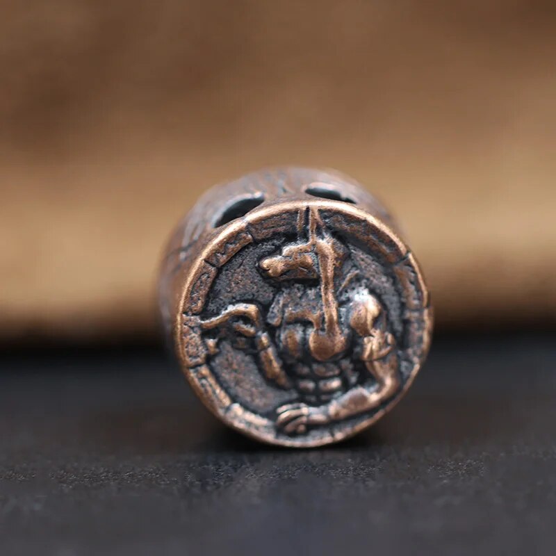 Ancient Egypt Death God Anubis Compass Brass Paracord Bead EDC - Man Gifts Shop