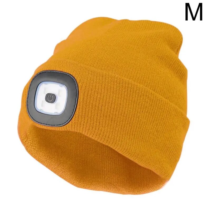 Unisex LED Beanie with Light, USB Rechargeable Hands-Free LED Headlamp Hat - Man Gifts Shop