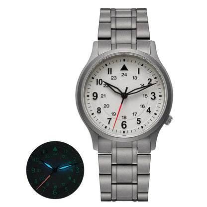 BERNY Men's Titanium Pilot Watch – Classic Field Quartz Wristwatch with Super Luminous Dial, Sapphire Crystal, 5ATM Water Resistant