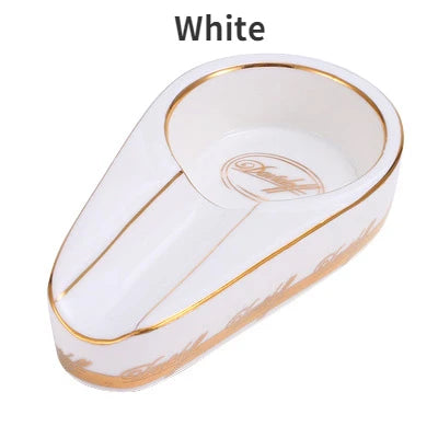 Elevate Your Cigar Experience with Fashionable Single Cigar Ashtray - Stylish and Portable Ceramic Accessory in Four Optional Colors - Man Gifts Shop