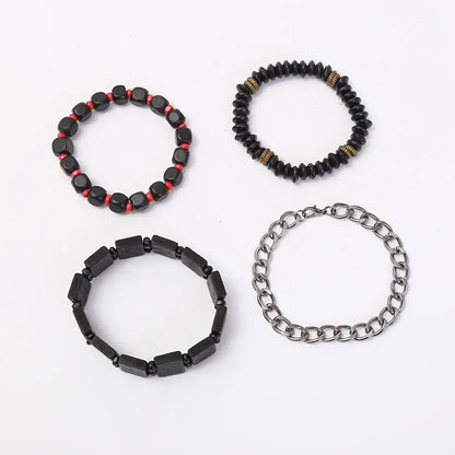 3-4pcs Vintage Leather Bracelet Set for Men – Tree of Life & Beaded Wrap Bangles