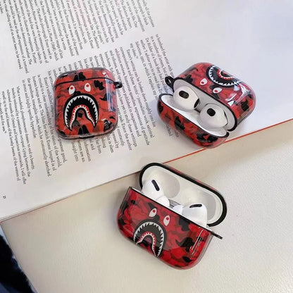 Shark Mouth Earphone Case USB Bag for AirPods 1/2/3/Pro – Luxury Bluetooth Earphone Case with Cool Design