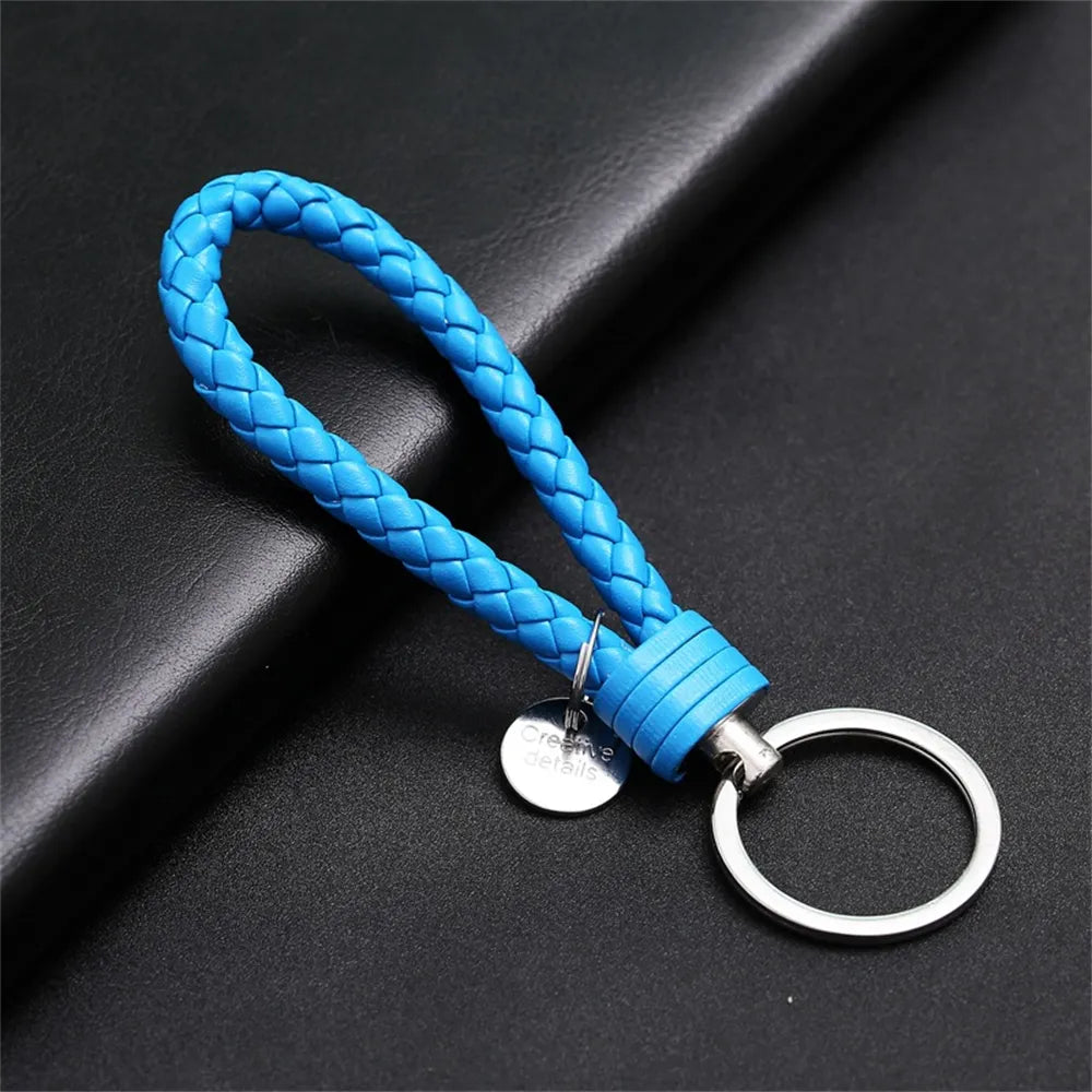 MGS PU Leather Braided Woven Rope EDC Keychain - Man Gifts Shop