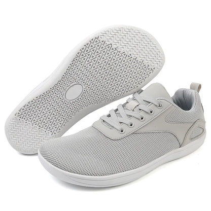 Wide-Toe Barefoot Walking Shoes – Breathable Mesh Casual Sneakers for Men