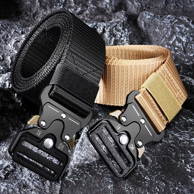 MGS Premium Men's Tactical Survival Belt: High-Quality Outdoor Gear with Multi-Functionality - Man Gifts Shop