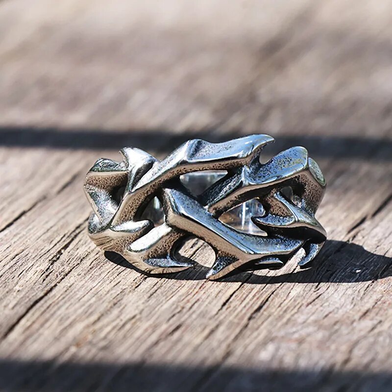 Vintage Hollow Out Design Crown of Thorns Ring - Man Gifts Shop