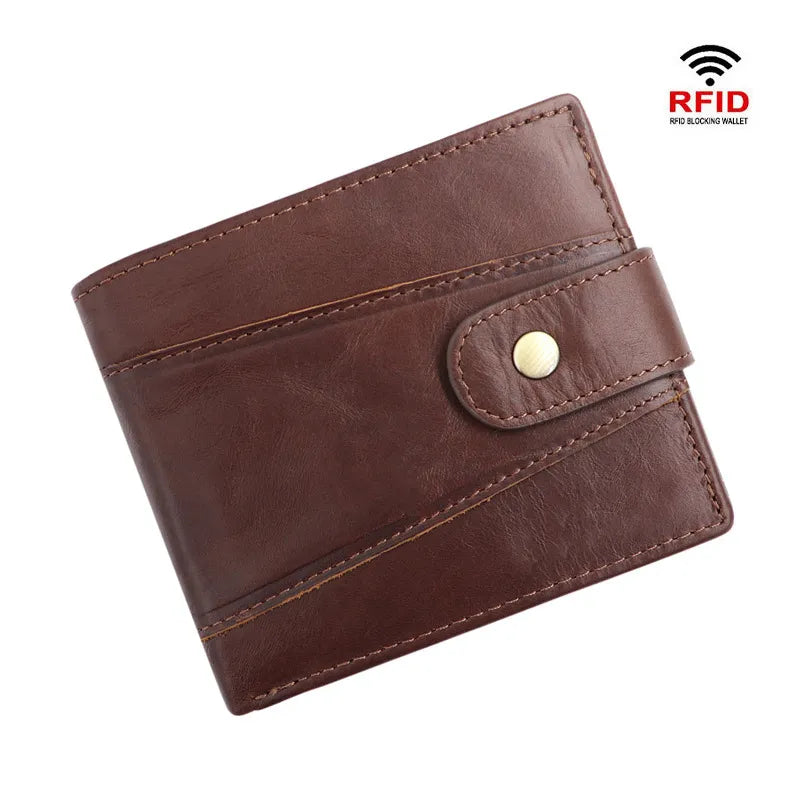 MGS Men's Wallet Rfid Vintage Genuine Leather - Man Gifts Shop