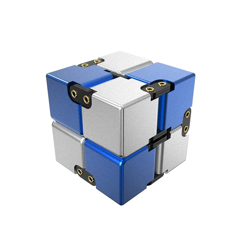 MGS Ease Stress with Our Metal Infinity Cube - Perfect Gift, Ideal for Anxiety Relief at the Office - Man Gifts Shop