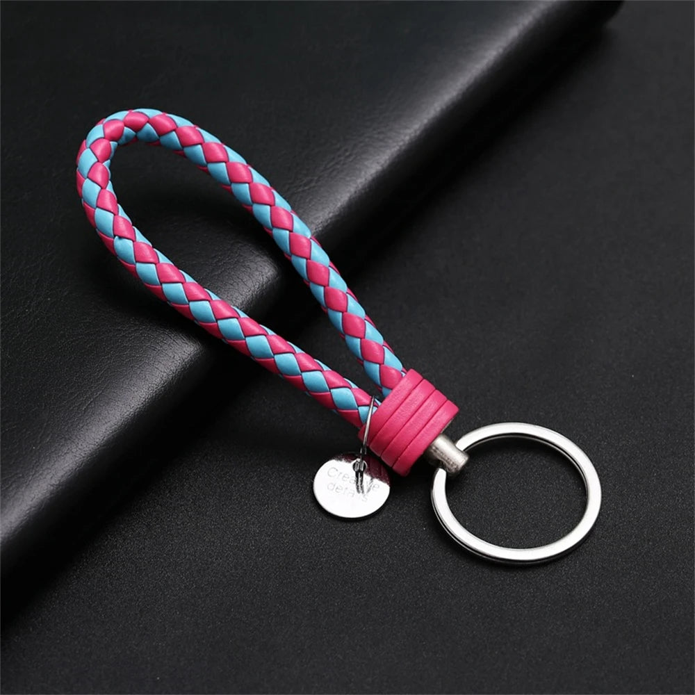 MGS PU Leather Braided Woven Rope EDC Keychain - Man Gifts Shop