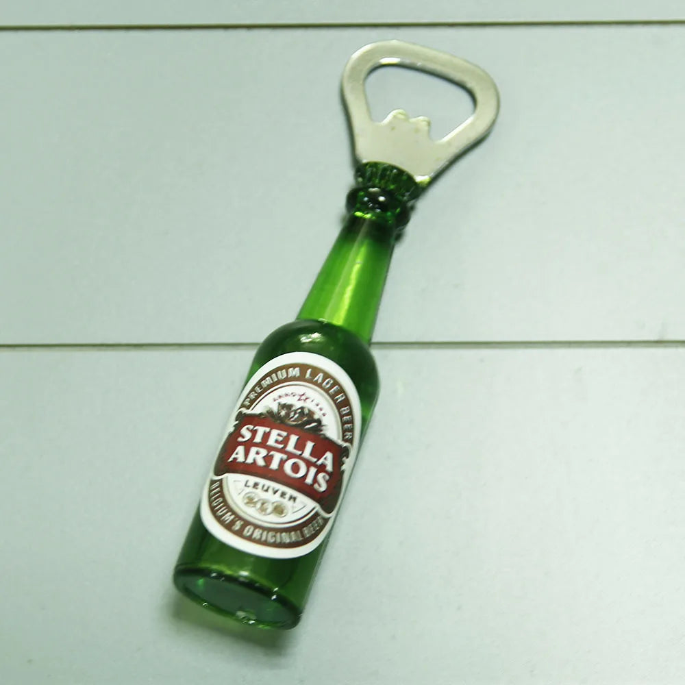 Retro Vibes: Creative Beer Bottle Opener - Personalized Bar Decoration with Mini Home Beverage Opener, Refrigerator Magnetic Tape Driver - Man Gifts Shop