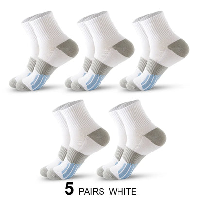 5 Pairs Men’s Cushioned Ankle Socks – Breathable, Athletic & Everyday Ready
