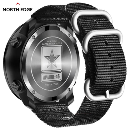 NORTH EDGE APACHE-46 Altimeter Barometer Compass WR50M Men Digital Watch