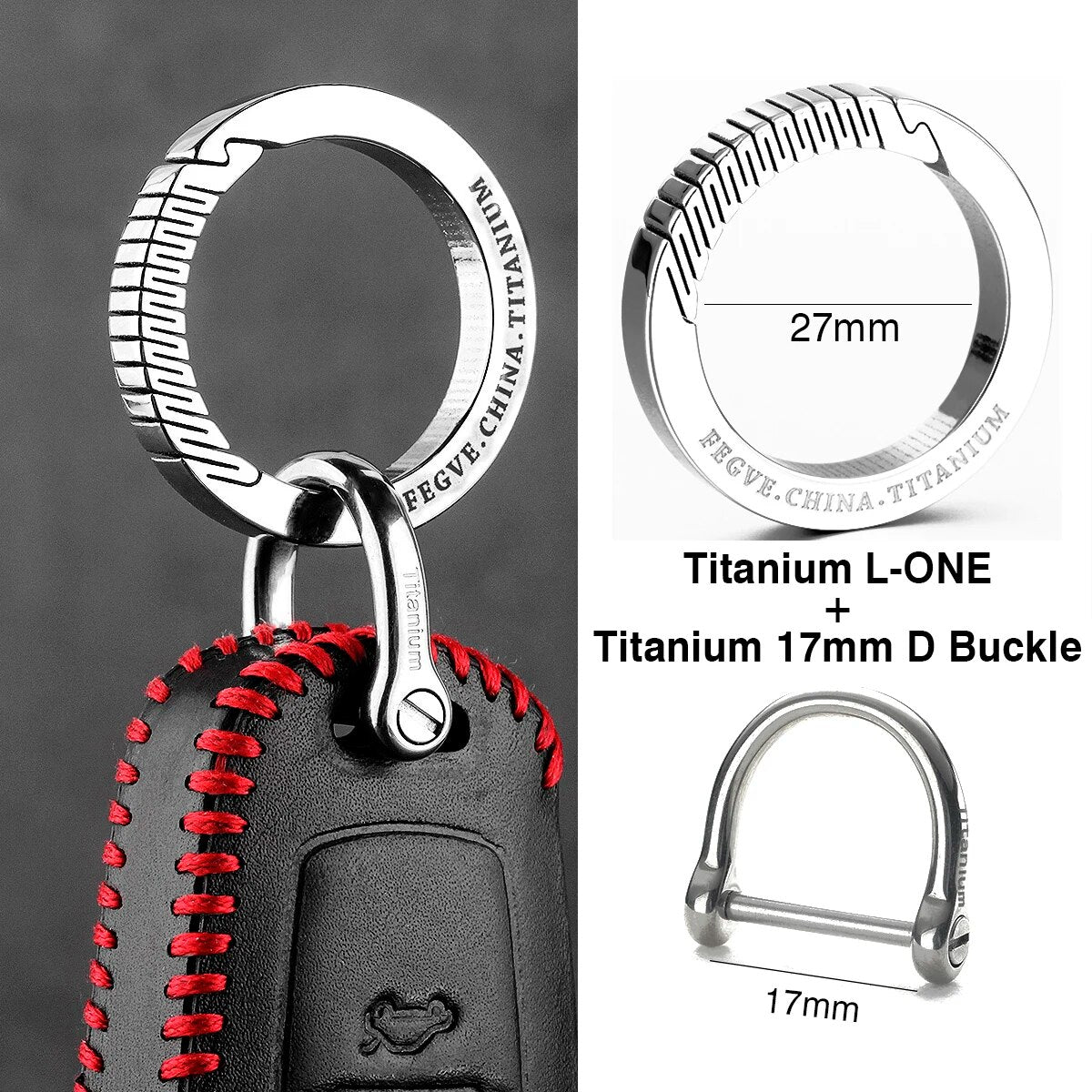 Real Titanium EDC Keychain Luxury Car Key Ring - Man Gifts Shop