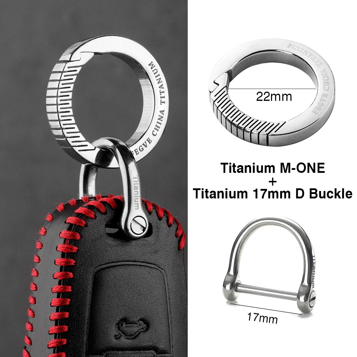 Real Titanium EDC Keychain Luxury Car Key Ring - Man Gifts Shop