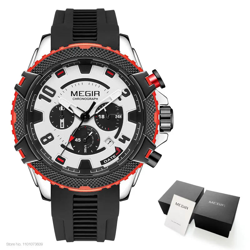 Original MEGIR Heavy Duty Chronograph Quartz Fashion Watch - Man Gifts Shop