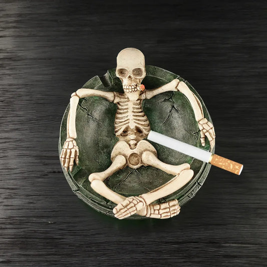 Expressive Skeleton Body Resin Ashtray: A Quirky Table Decoration for Home Ornaments and Unique Halloween Gifts - Man Gifts Shop