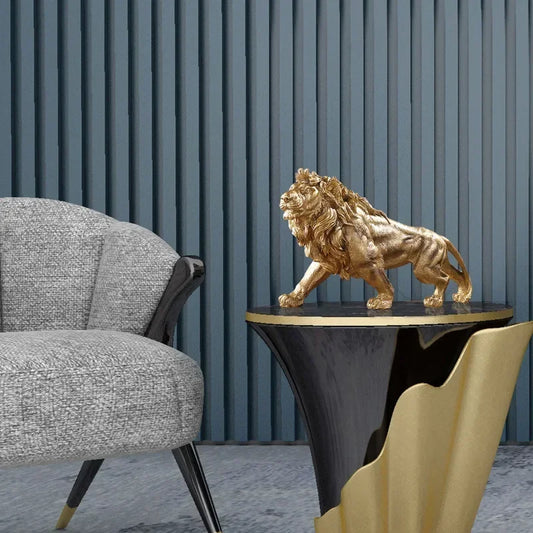 Regal Golden Lion: A Majestic Touch of Elegance for Your Home or Office