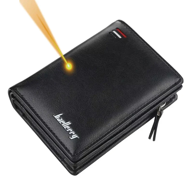 Custom Engraved Zipper Wallet for Men