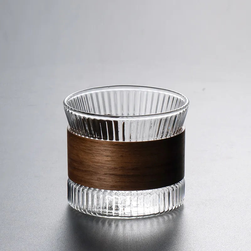 Japanese Style Tea Cups With Walnut Cup Sleeve - Man Gifts Shop