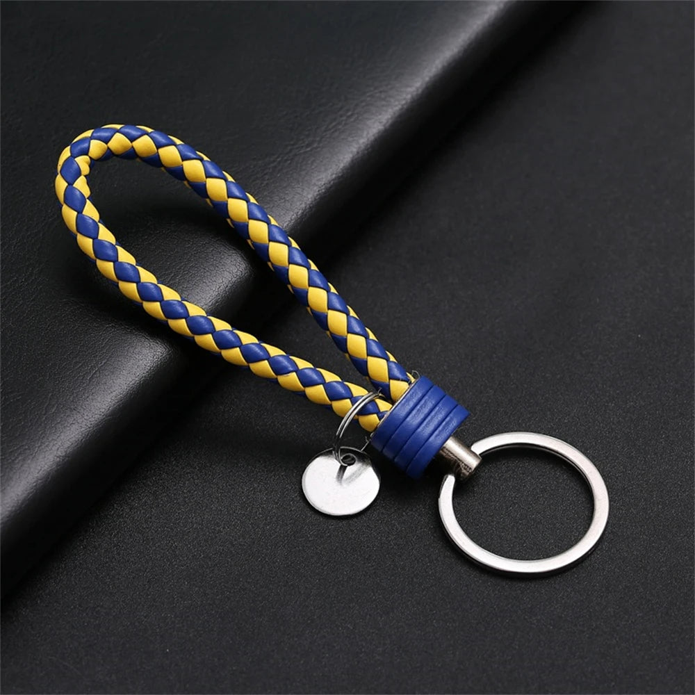 MGS PU Leather Braided Woven Rope EDC Keychain - Man Gifts Shop