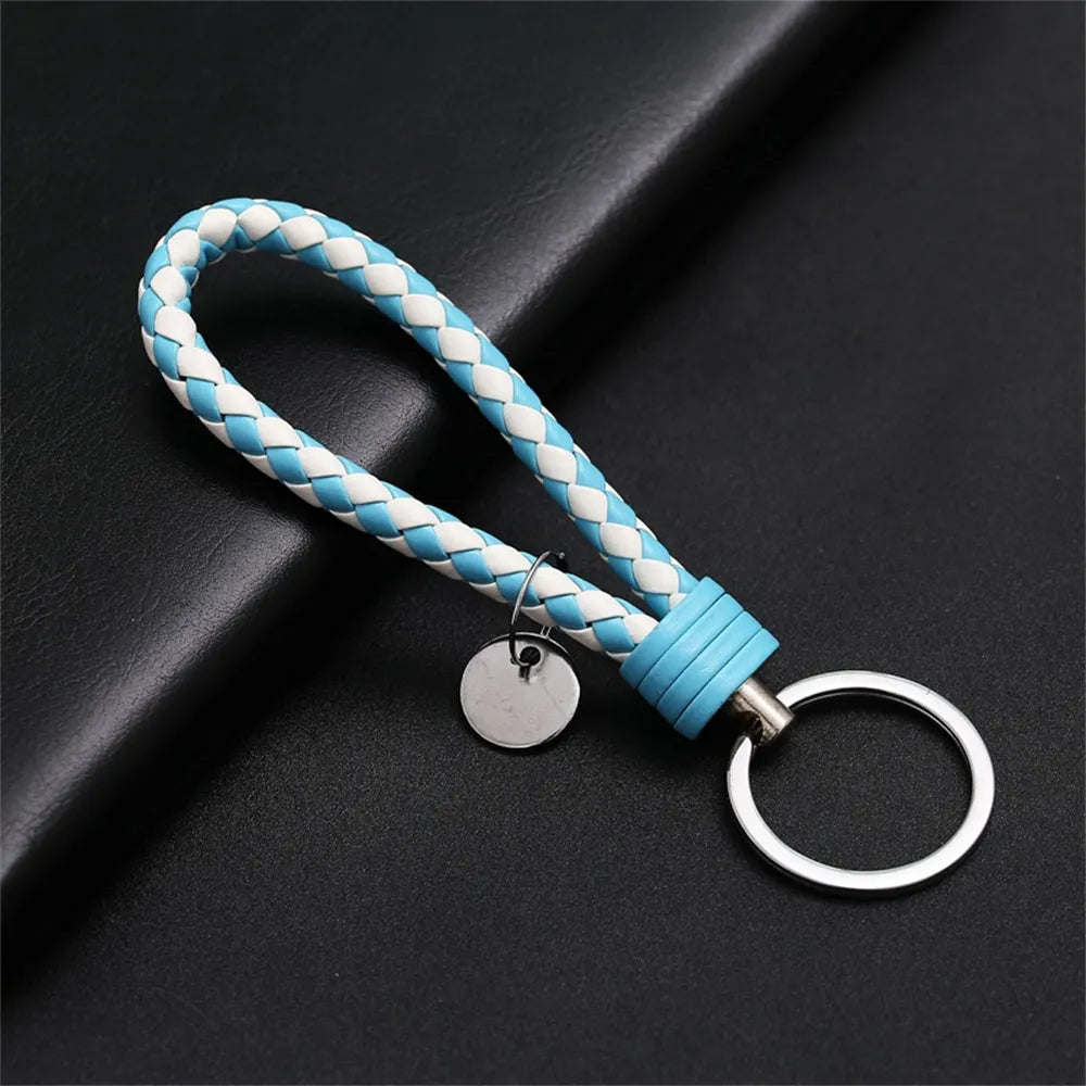 MGS PU Leather Braided Woven Rope EDC Keychain - Man Gifts Shop