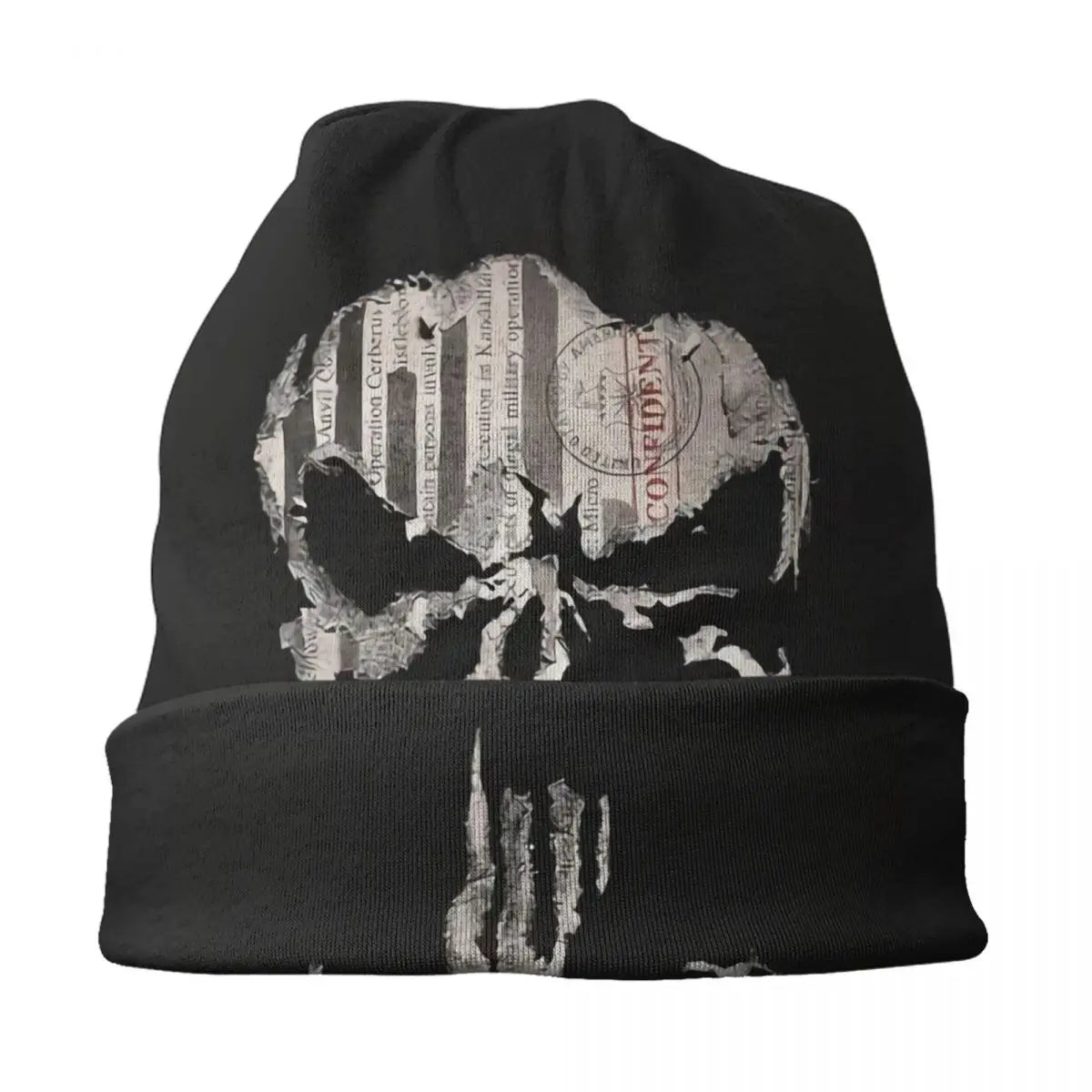 Embrace the Dark Elegance with Heavy Metal Punisher Skull Beanies - Man Gifts Shop