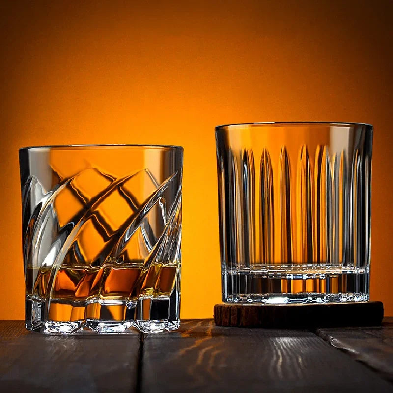 MGS Rotating Whiskey Glass - Old Fashioned Glass for Bourbon, Scotch, Cocktails - Creative Personality Shake Cup