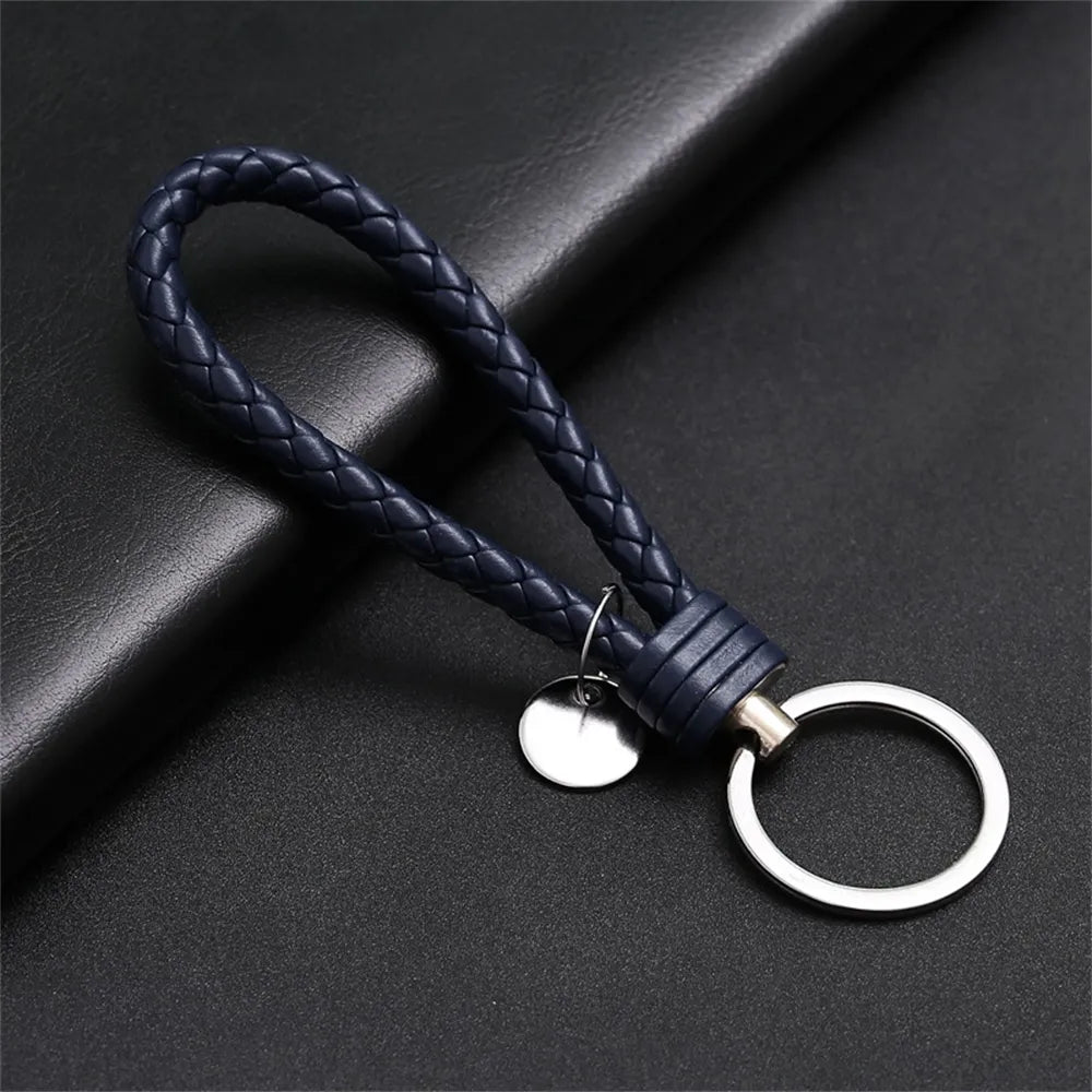 MGS PU Leather Braided Woven Rope EDC Keychain - Man Gifts Shop