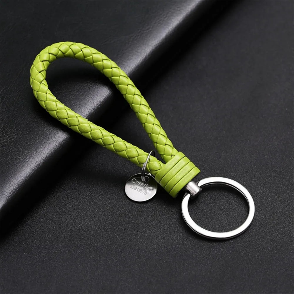 MGS PU Leather Braided Woven Rope EDC Keychain - Man Gifts Shop