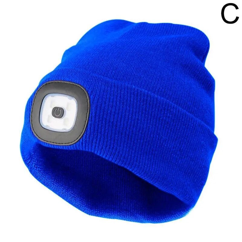 Unisex LED Beanie with Light, USB Rechargeable Hands-Free LED Headlamp Hat - Man Gifts Shop