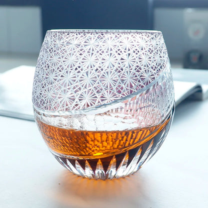 Handmade Edo Kiriko Crystal Whiskey Glass – Premium Japanese Cut Glass for Scotch, Bourbon & Cocktails