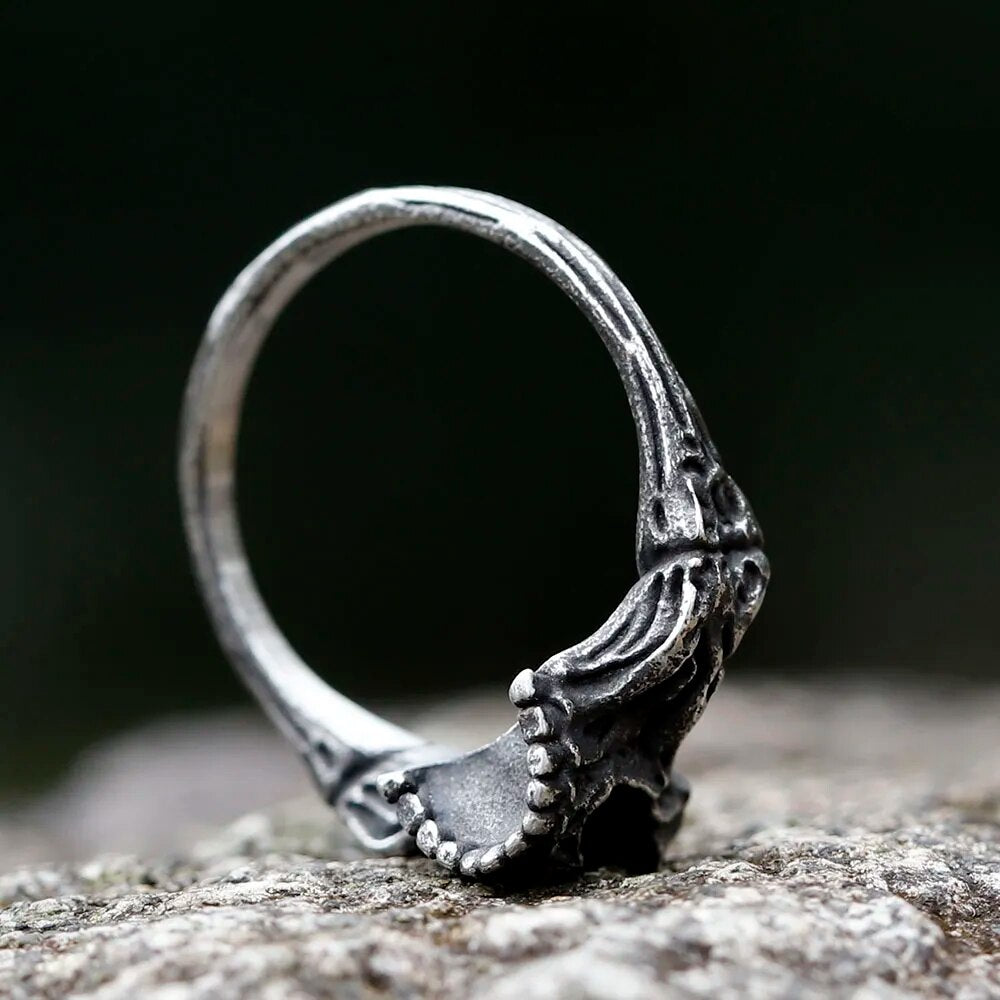 MGS Vintage Gothic Steel Skull Ring - Man Gifts Shop