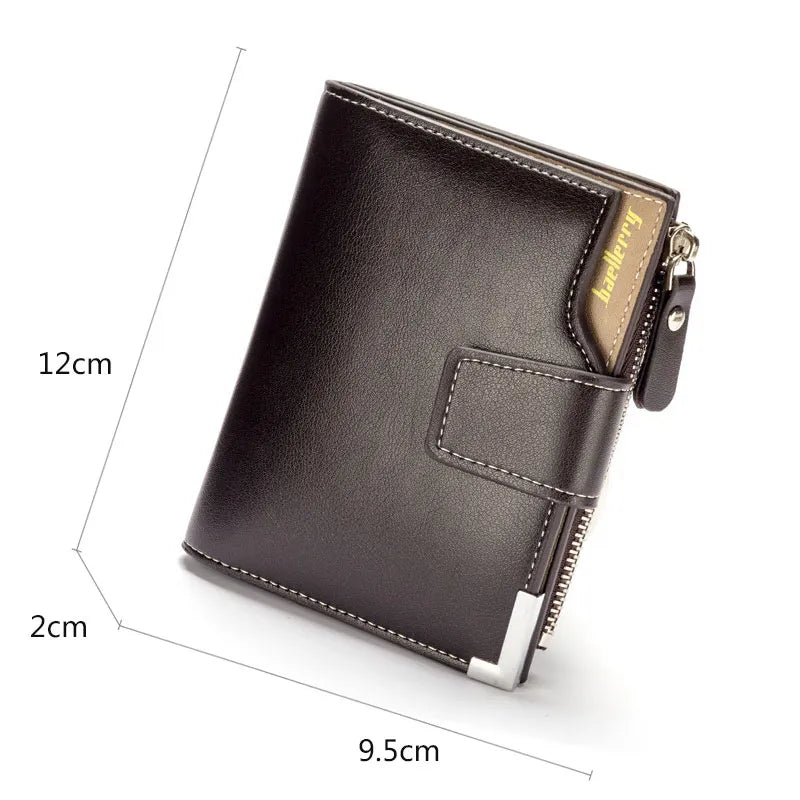 Original Baellerry Luxury Men Wallet Zipper Coin Pocket Card Holder - Man Gifts Shop