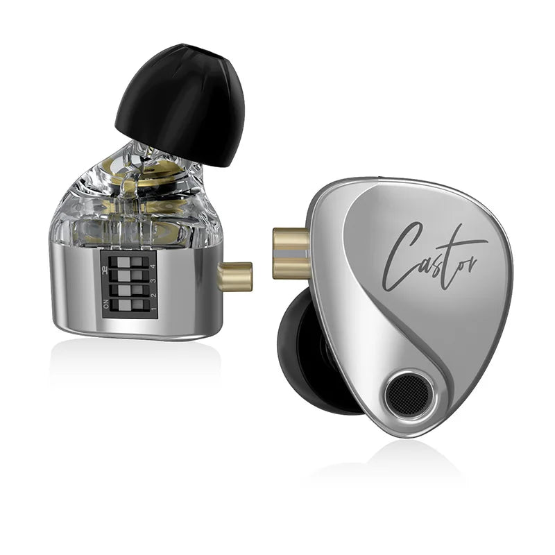 KZ Castor In Ear HiFi Earphone 2DD Dynamic High-end Tunable balanced armature Earphones