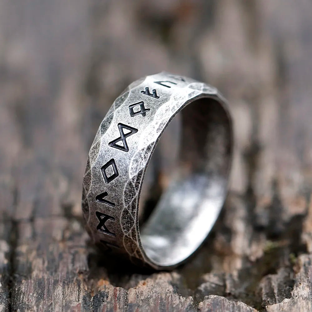 Men's 316L Stainless-Steel Retro Odin Viking Ring - Man Gifts Shop