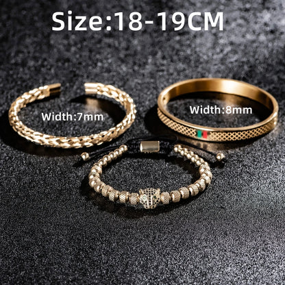 MGS Luxury Handmade Pave CZ Leopard Bracelet in Stainless Steel - Man Gifts Shop
