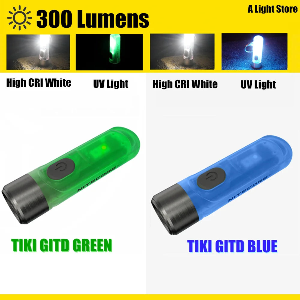 Original NITECORE TIKI LE 300 Lumens MINI keychain EDC flashlight - Man Gifts Shop