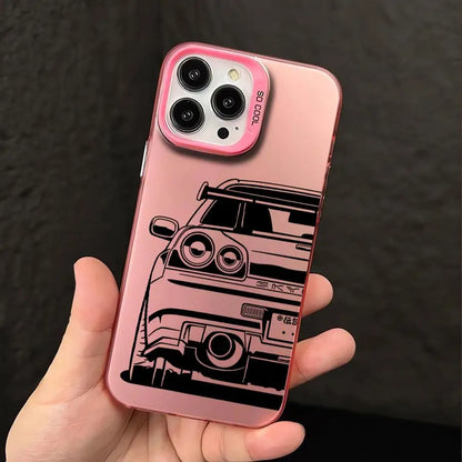 JDM Dream Car Matte Silicone Case for iPhone 16 Pro, 15 Pro Max, 14, 14 Pro, 14 Pro Max, 16 Plus, XS – Style Meets Street Performance
