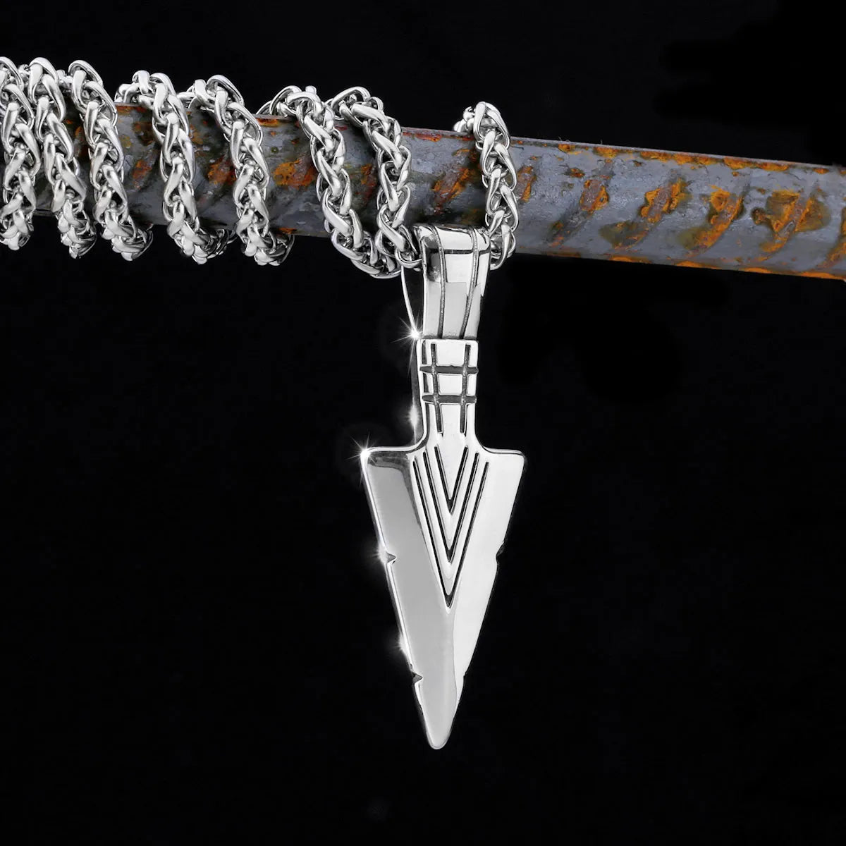 Forge Your Bold Viking Style with Stainless Steel Viking Axe Necklace - Valknut Pendant for Men - Man Gifts Shop