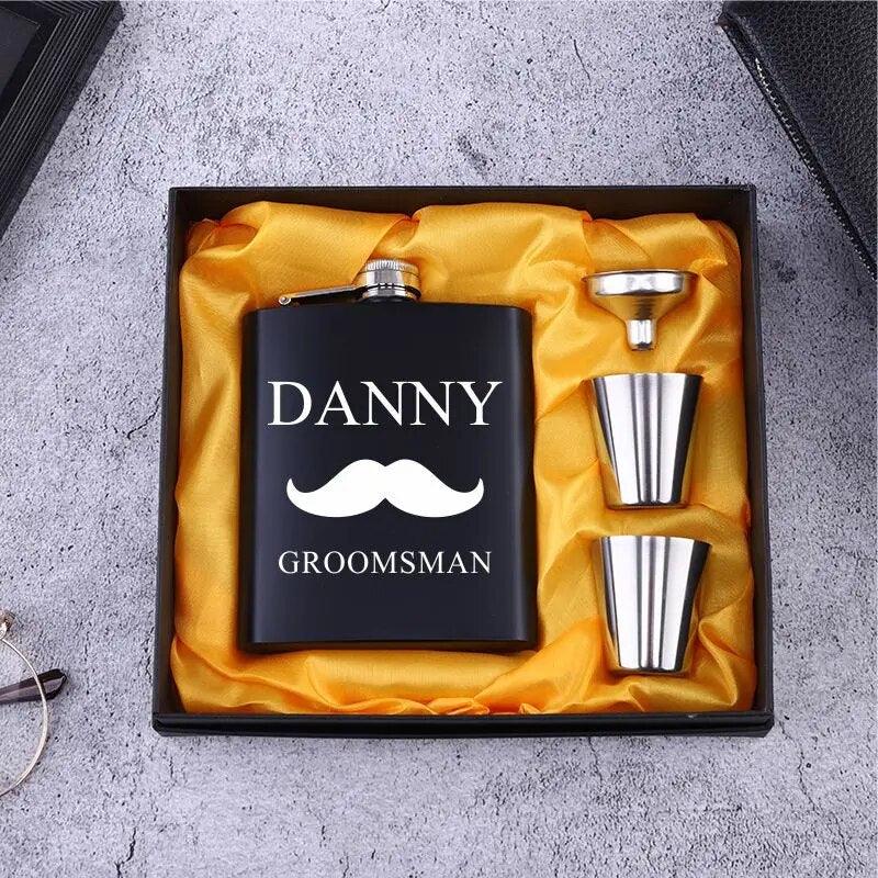 Custom Engraved Stainless Steel 6oz Hip Flask - Man Gifts Shop