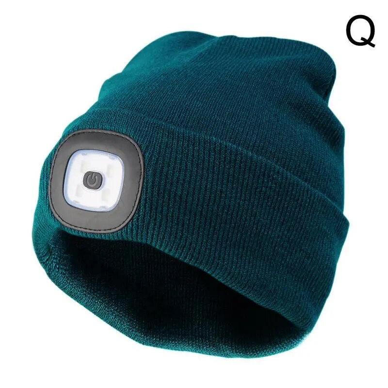 Unisex LED Beanie with Light, USB Rechargeable Hands-Free LED Headlamp Hat - Man Gifts Shop