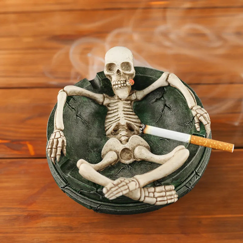 Expressive Skeleton Body Resin Ashtray: A Quirky Table Decoration for Home Ornaments and Unique Halloween Gifts - Man Gifts Shop